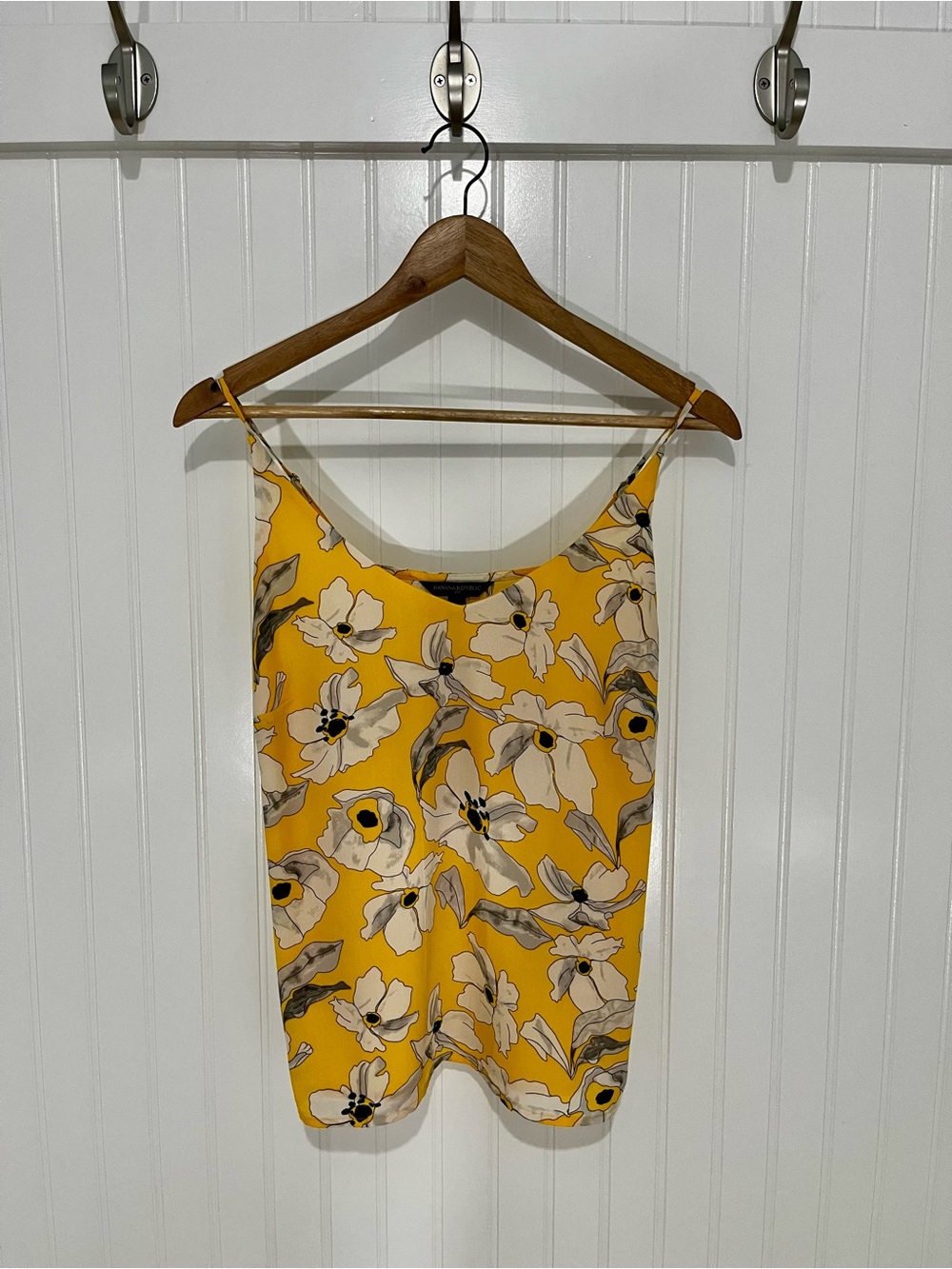 Banana Republic Yellow Floral Spaghetti-Strap Cami